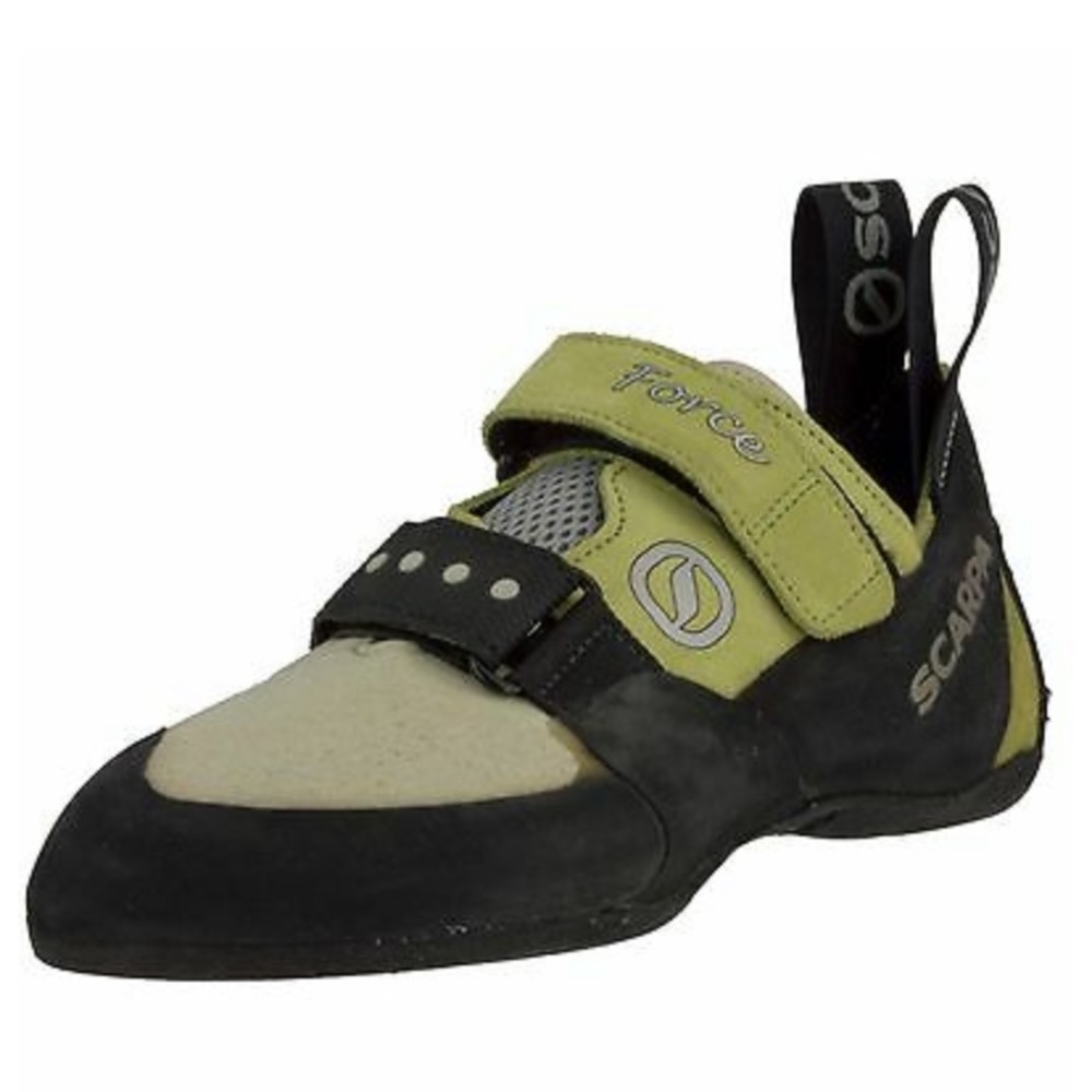 Green Scarpa Force Climbing Shoe